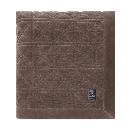 Lexington Rattan Quilted Velvet överkast 160x240 cm Brown