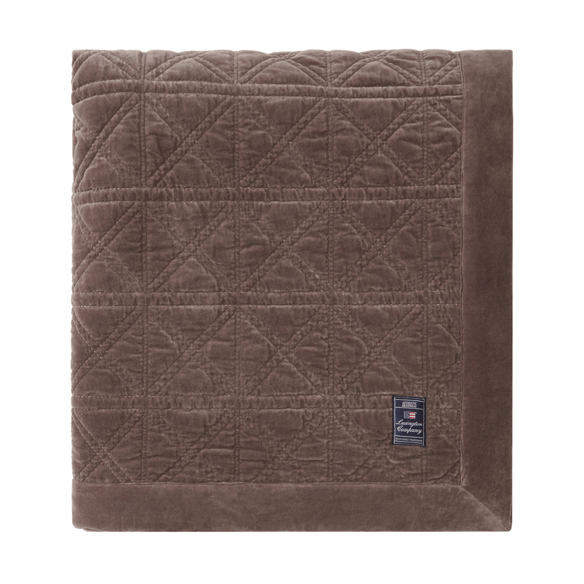 Lexington Rattan Quilted Velvet överkast 260x240 cm Brown