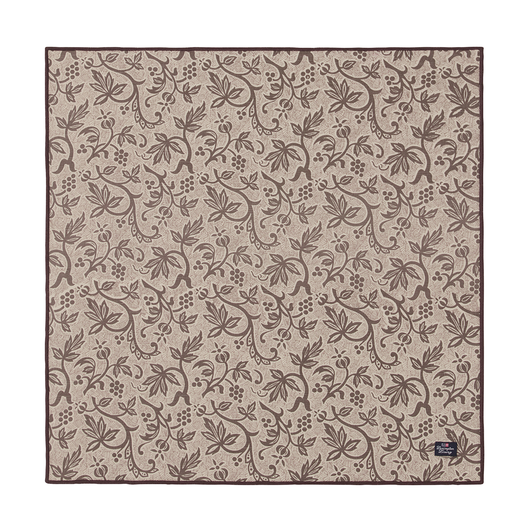 Lexington Printed Recycled Cotton tygservett 50x50 Light beige