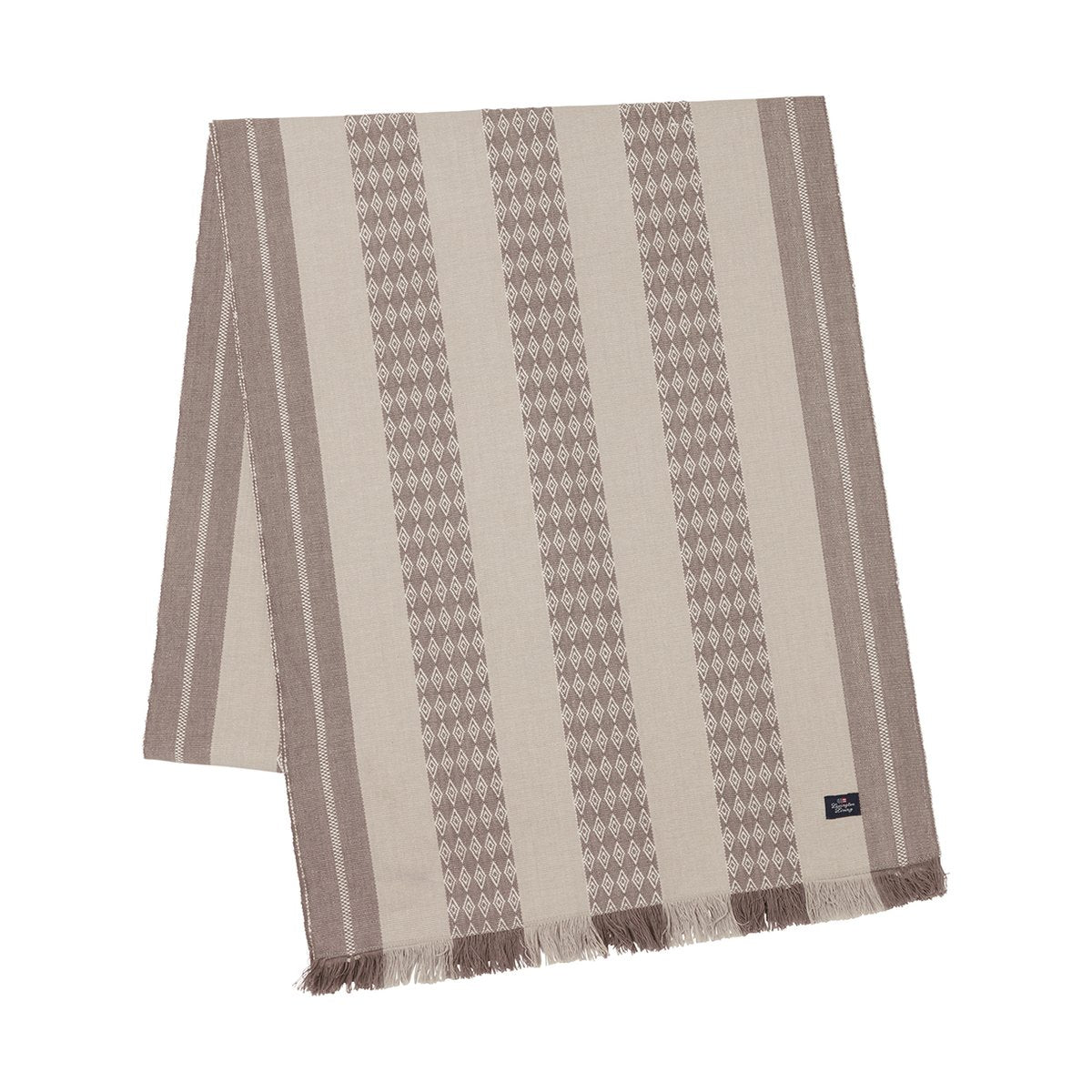 Lexington Jacquard Striped bordslöpare 50x250 cm Beige