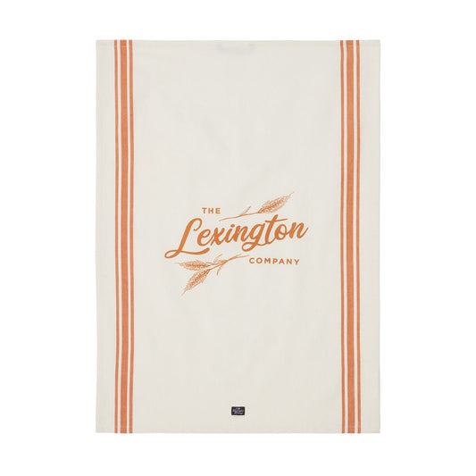 Lexington Organic Cotton kökshandduk 50x70 cm White-orange