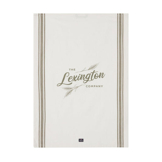 Lexington Organic Cotton kökshandduk 50x70 cm White-olive