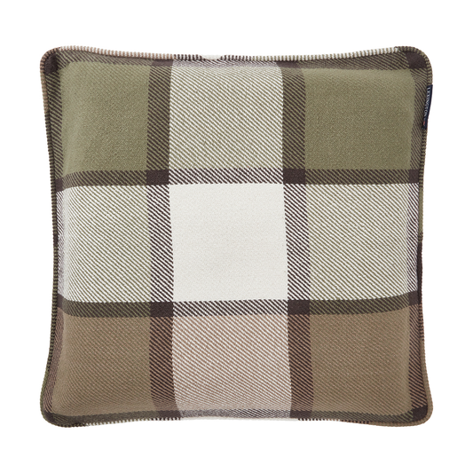 Lexington Checked heavy twill kuddfodral 50x50 cm Olive