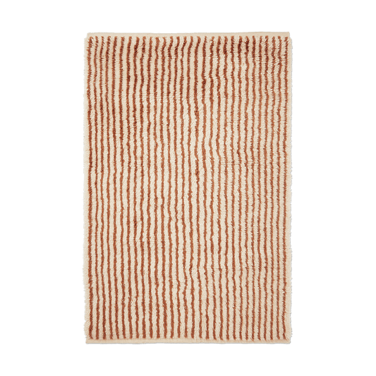 ferm LIVING Kami matta Off white-red brown, 120x180 cm