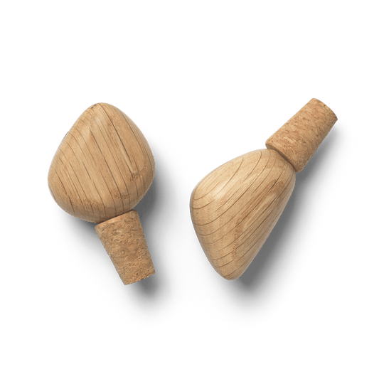 ferm LIVING Cairn vinförslutare 2-pack Oak