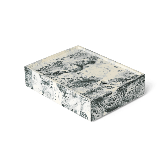 ferm LIVING Mist förvaringsbox 15x20 cm Emerald-off white