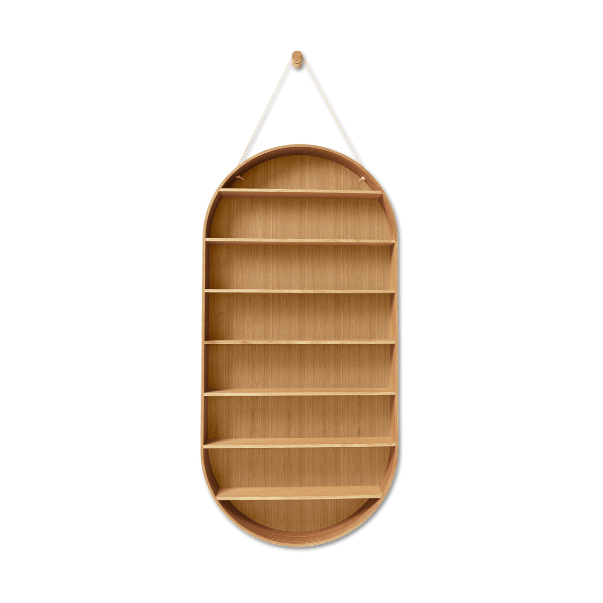 ferm LIVING Oval Dorm hylla Oiled oak