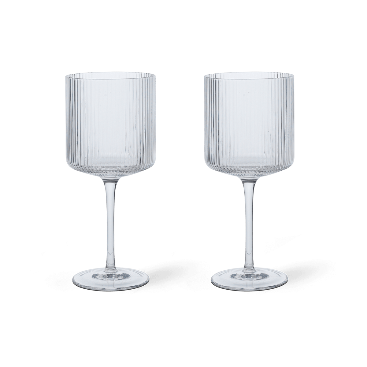 ferm LIVING Ripple rödvinsglas 32,5 cl 2-pack Clear