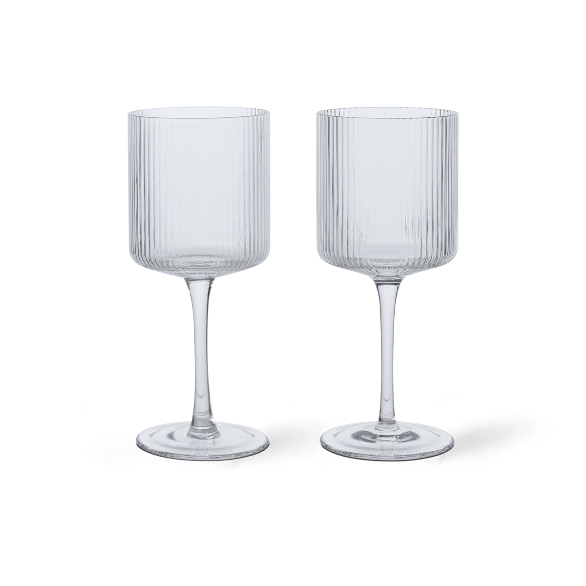 ferm LIVING Ripple vitvinsglas 26 cl 2-pack Clear