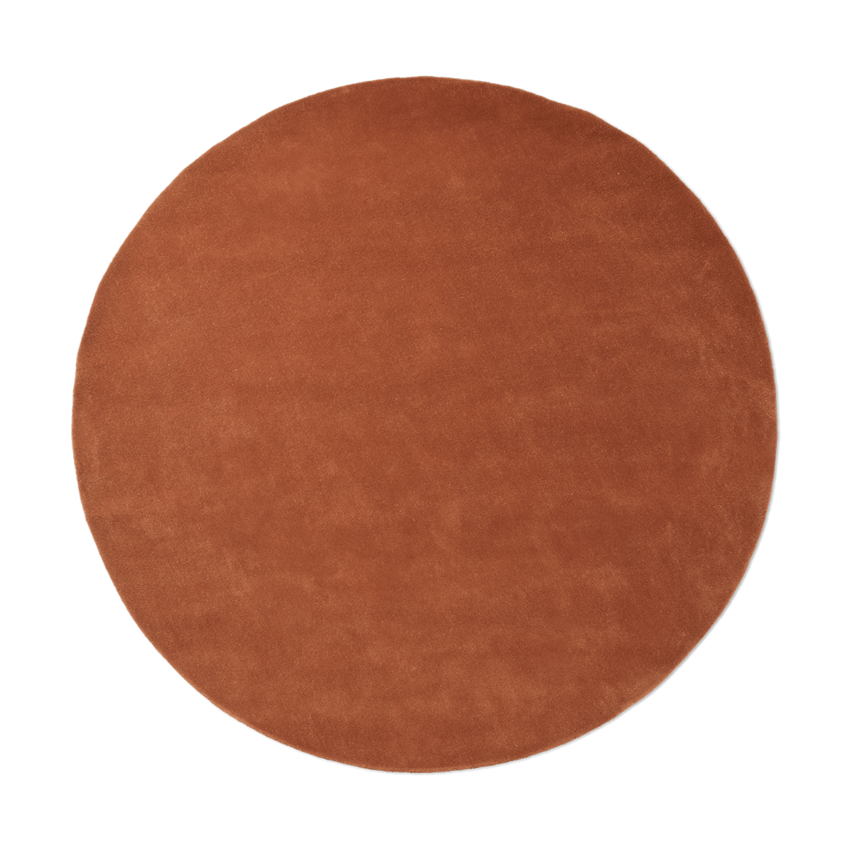 ferm LIVING Stille tuftad matta rund Red brown, Ø240 cm