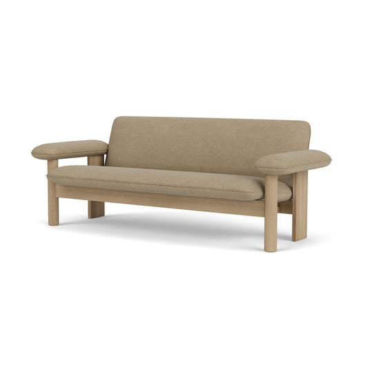 Audo Copenhagen Brasilia soffa 2-sits Natural oak-Audo Bouclé 02