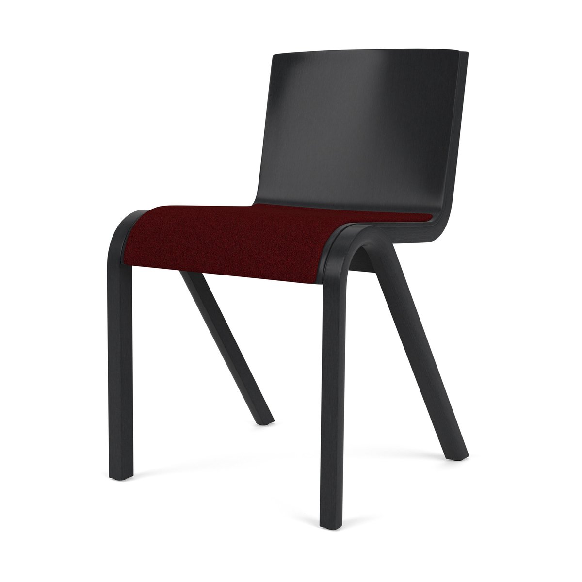 Audo Copenhagen Ready stol klädd sits Black oak-Baru 0570 Red