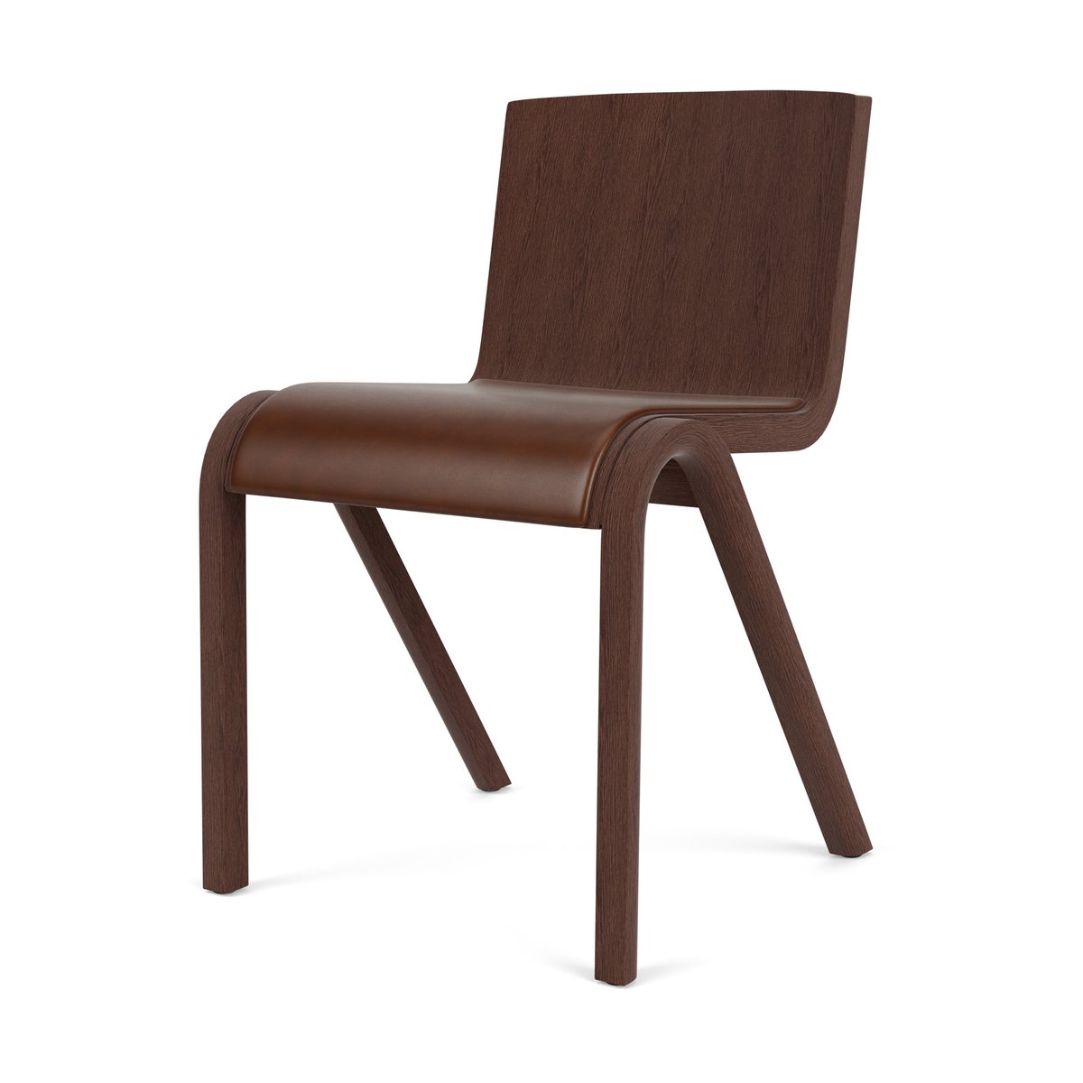 Audo Copenhagen Ready stol klädd sits Red oak-Dakar 0329 Brown