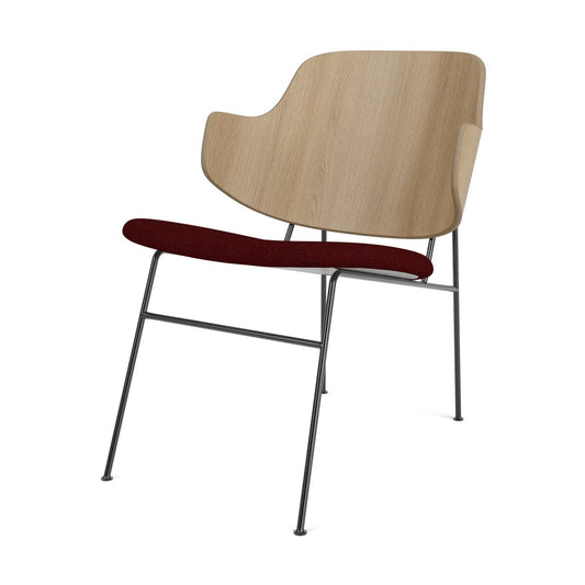 Audo Copenhagen The Penguin loungestol klädd sits Natural oak-Baru 0570 Red