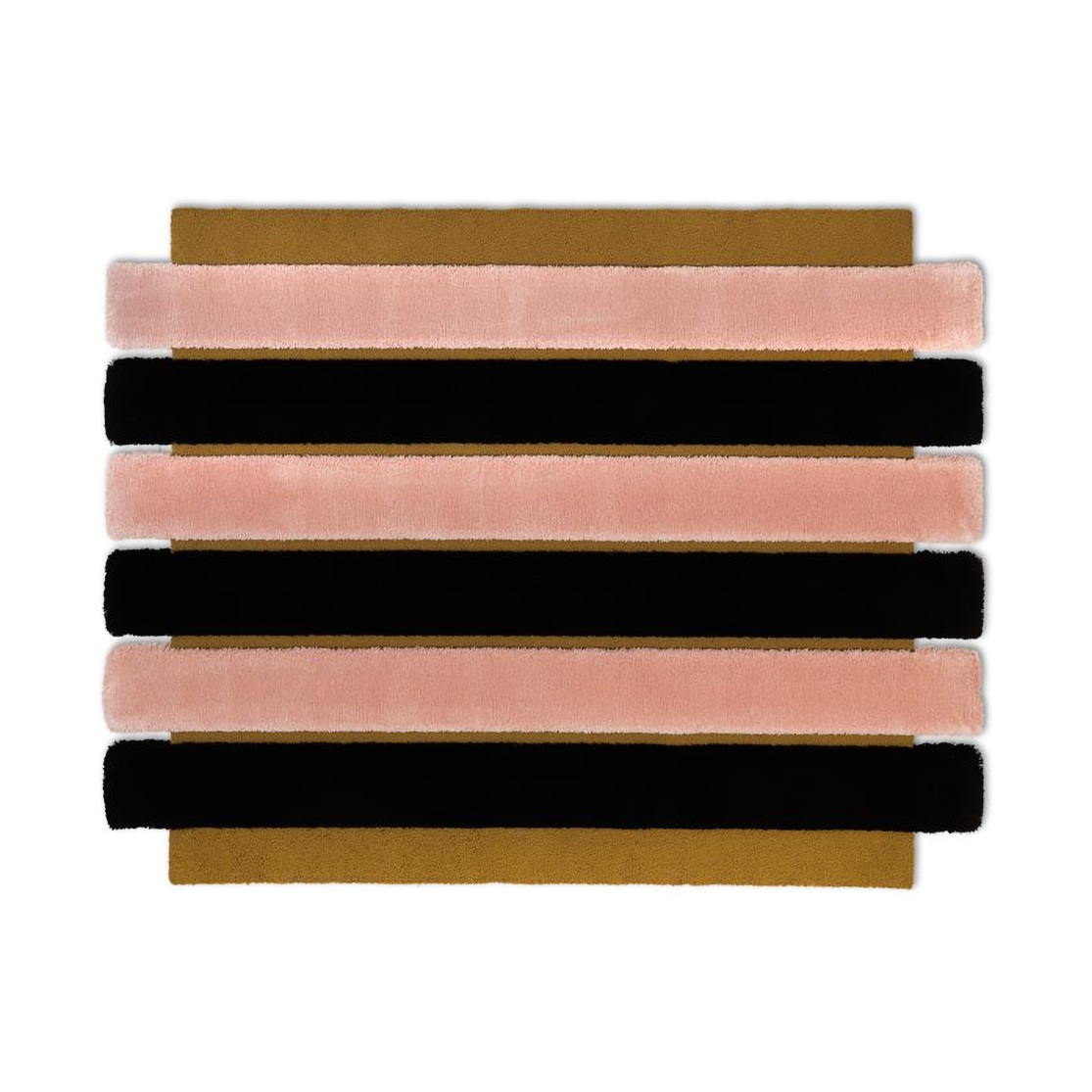 Ogeborg ODC Segment Rug Collection Stripe matta Golden-blush-black, 154x200 cm