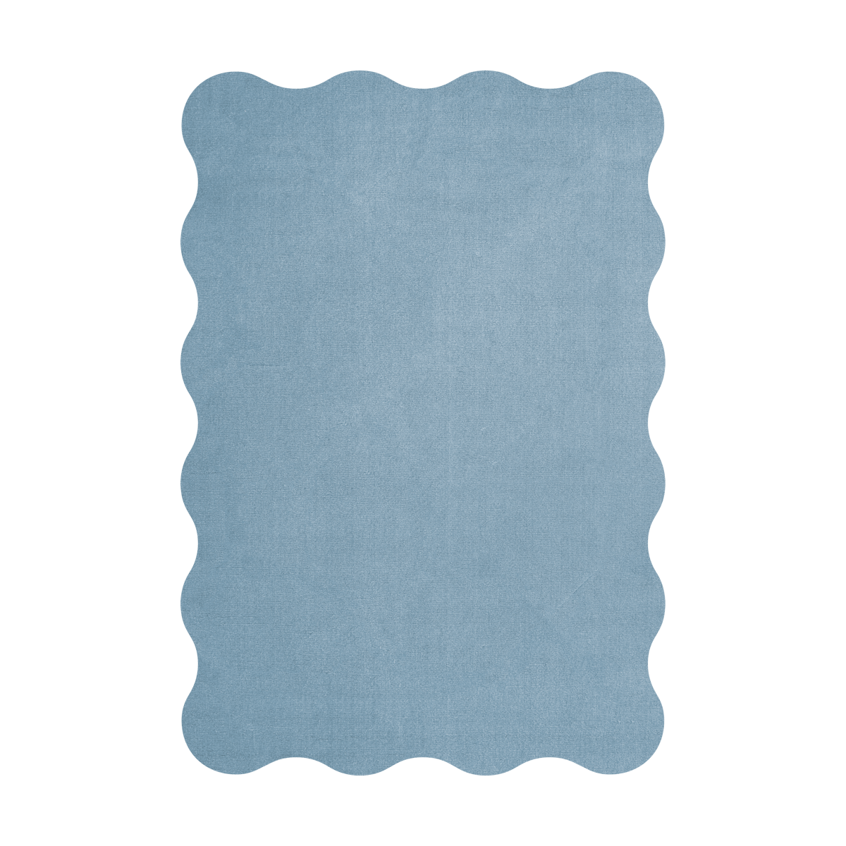 Layered Scallop ullmatta 180x270 cm Soft blue