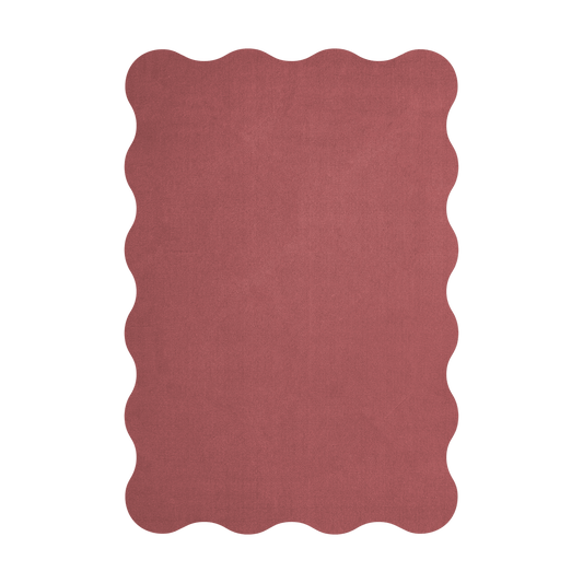 Layered Scallop ullmatta 180x270 cm Rosewood red