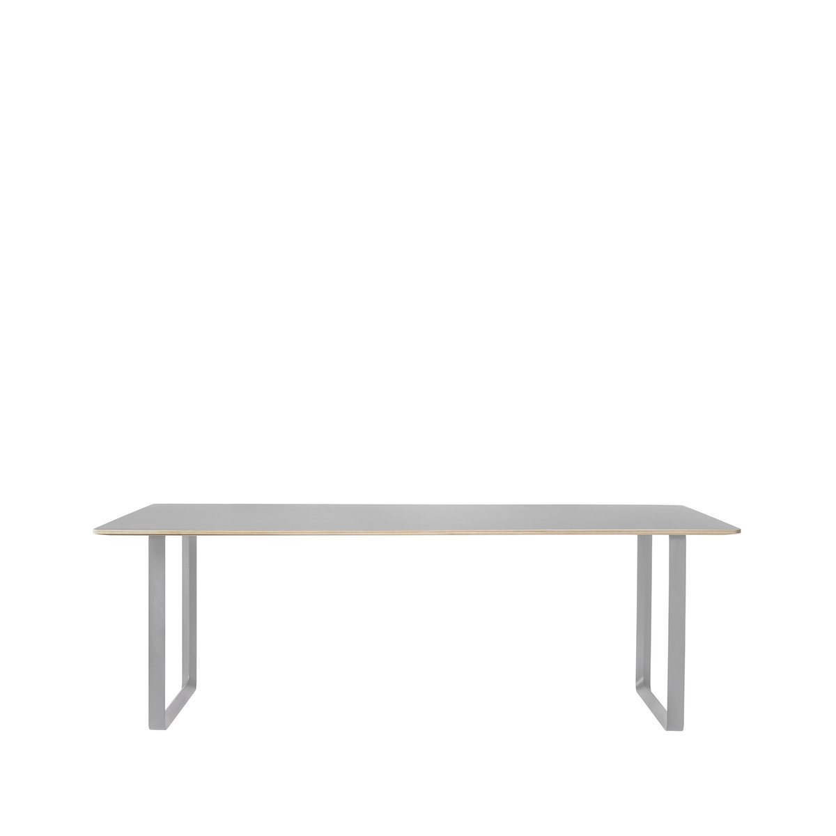 Muuto 70/70 Esstisch 225 x 90cm Grey linoleum-Plywood-Grey