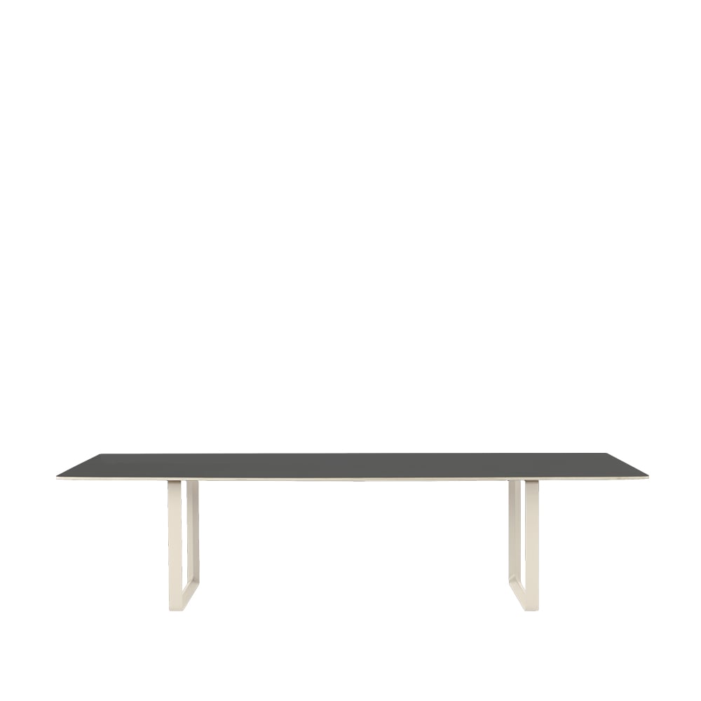 Muuto 70/70 Esstisch 295 x 108cm Black linoleum-Plywood-Sand