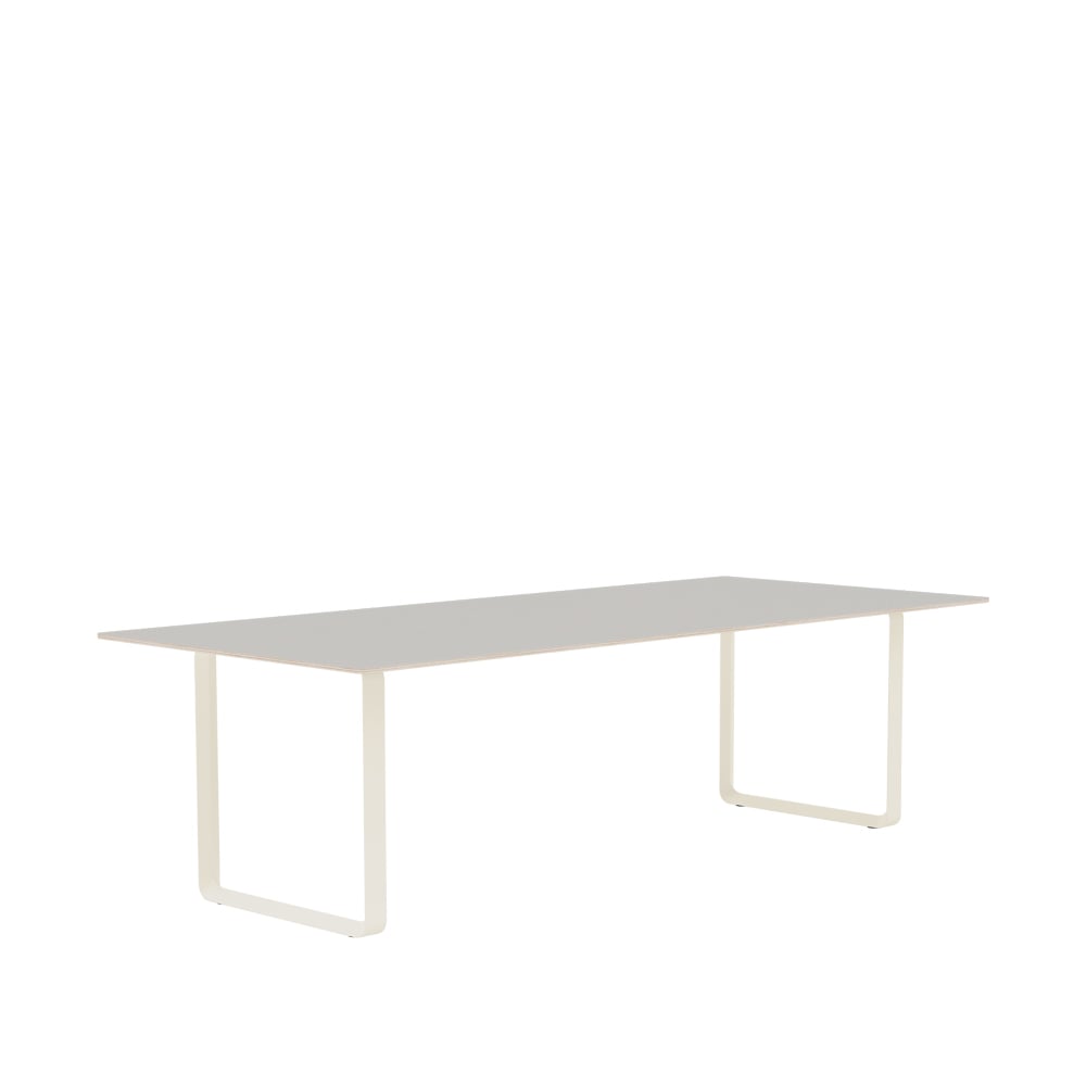 Muuto 70/70 Esstisch 255 x 108cm Grey linoleum-Plywood-Sand