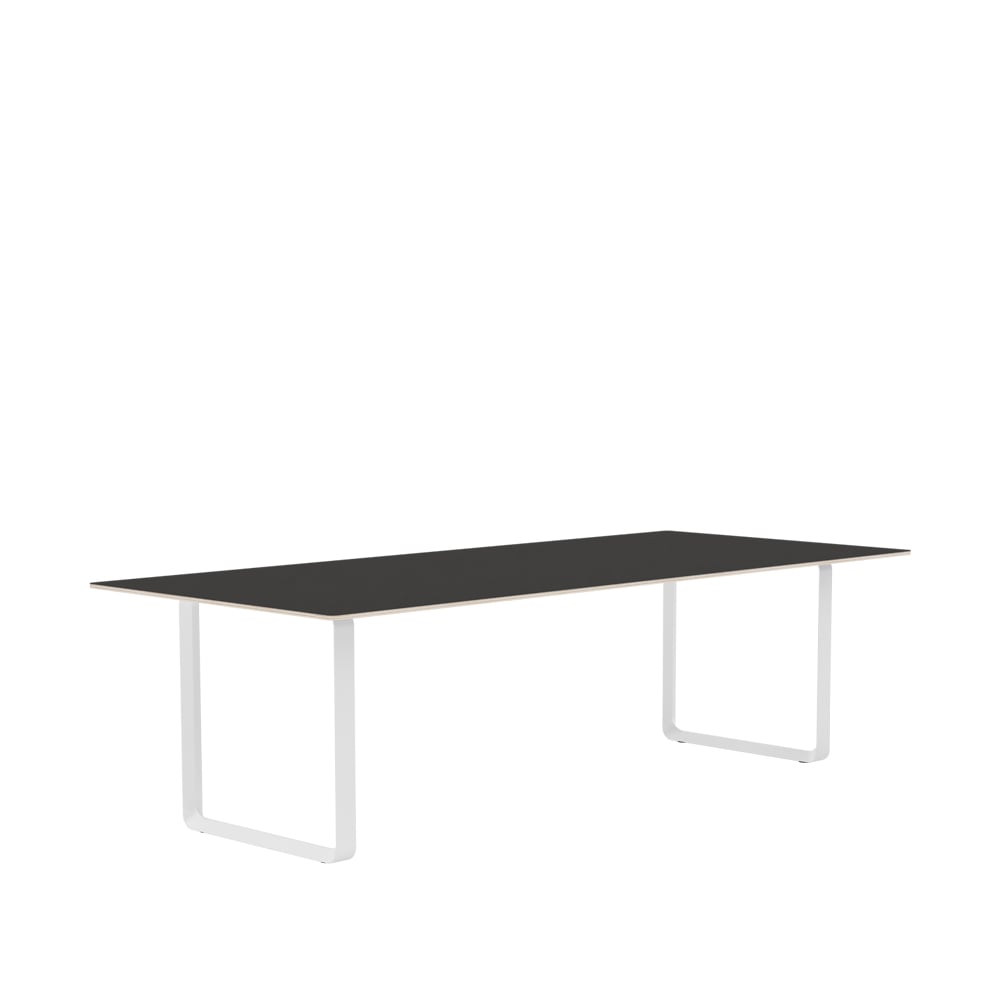 Muuto 70/70 Esstisch 255 x 108cm Black linoleum-Plywood-White