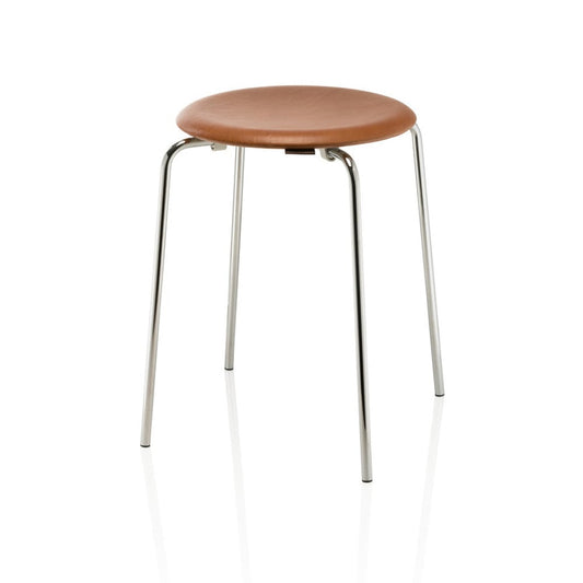 Fritz Hansen Dot stool leather Walnut