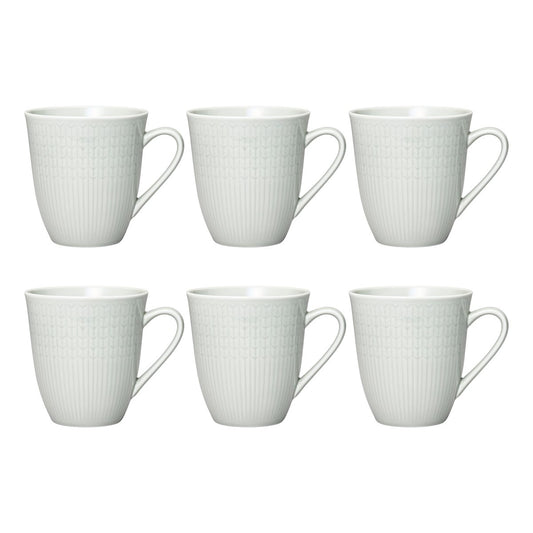 Rörstrand Swedish Grace große Tasse 6er Pack Nebel (grau) Nebel (grau)