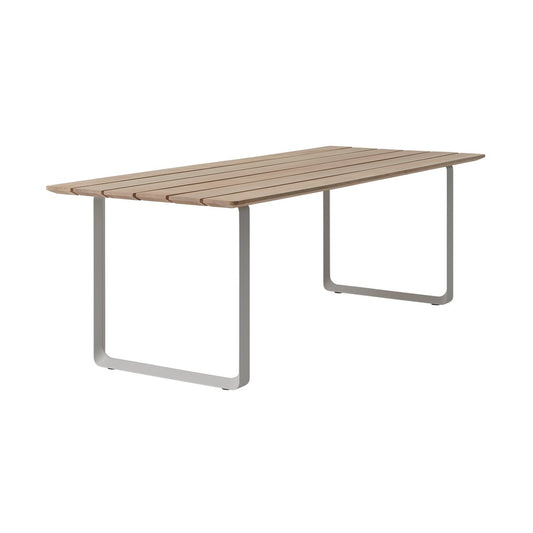 Muuto 70/70 Outdoor Esstisch 225x90 cm graues Stahlgestell