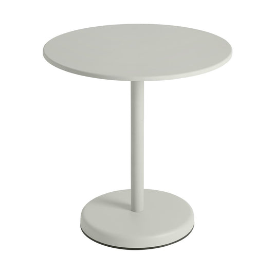 Muuto Linear Steel café table V2 Ø70 cm Grey