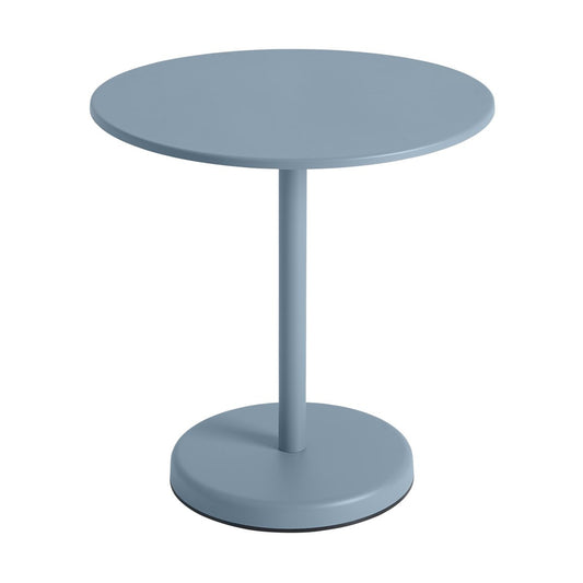 Muuto Linear Steel café table V2 Ø70 cm Pale Blue