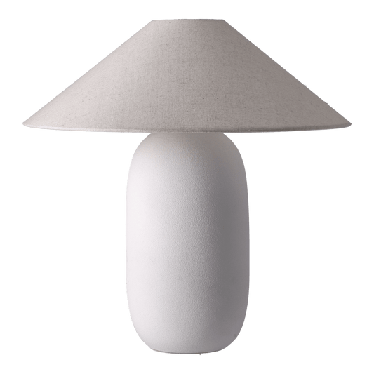 Scandi Living Boulder bordslampa 48 cm white-nature Lampfot