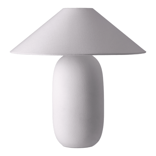 Scandi Living Boulder bordslampa 48 cm white-white Lampfot