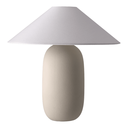 Scandi Living Boulder bordslampa 48 cm beige-white Lampfot