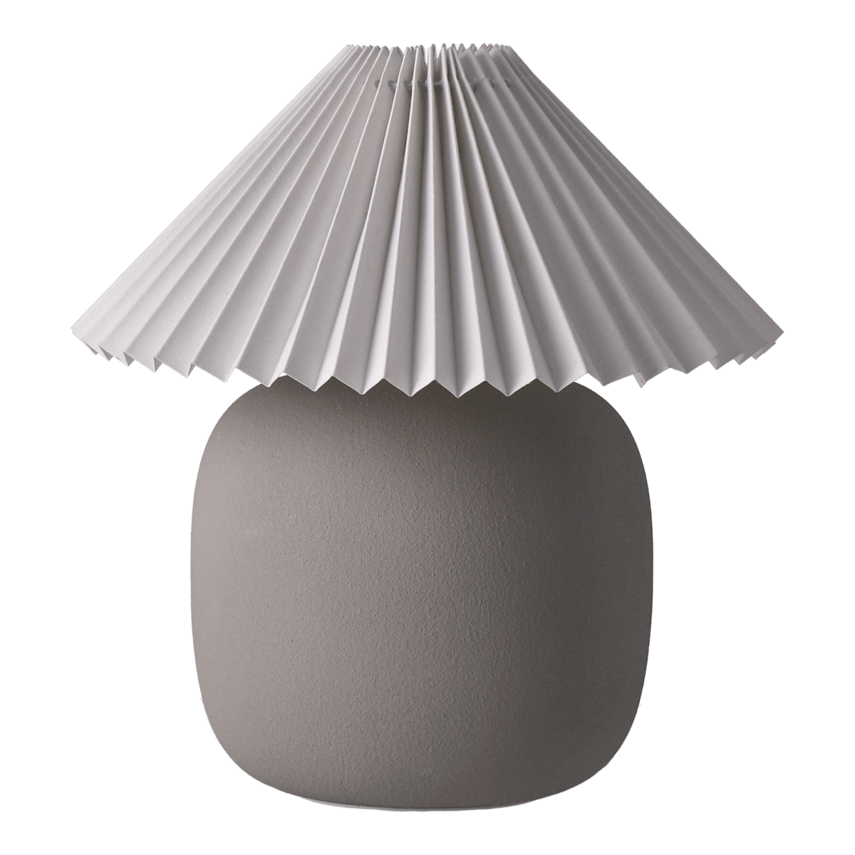 Scandi Living Boulder bordslampa 29 cm grey-pleated white Lampfot