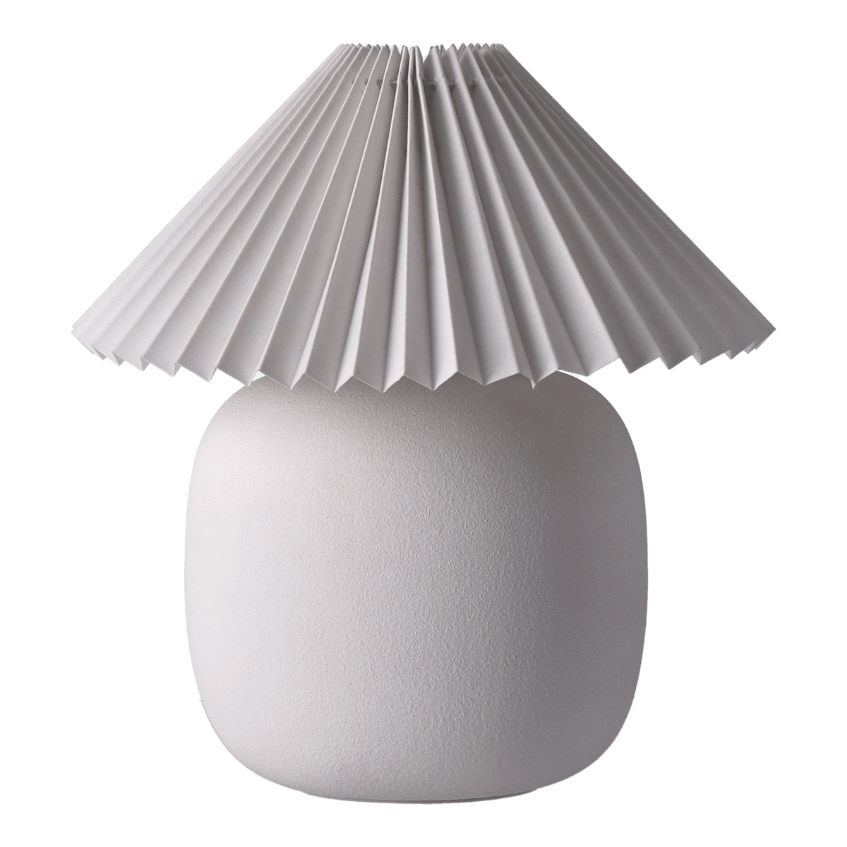 Scandi Living Boulder Tischleuchte 29 cm white-pleated white