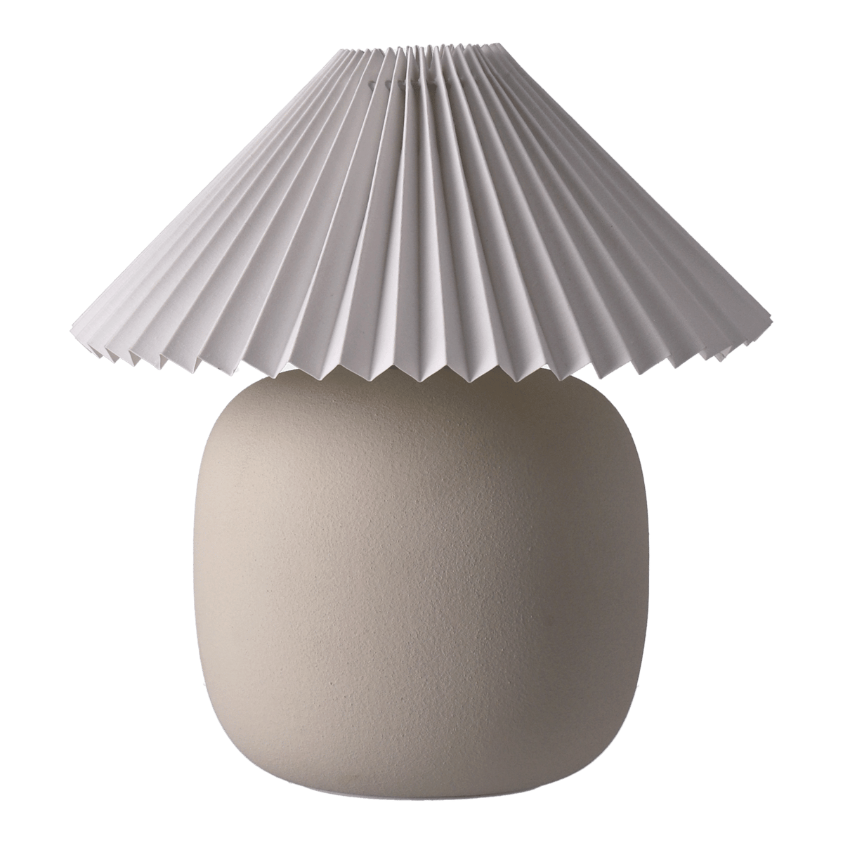 Scandi Living Boulder Tischleuchte 29 cm beige-pleated white