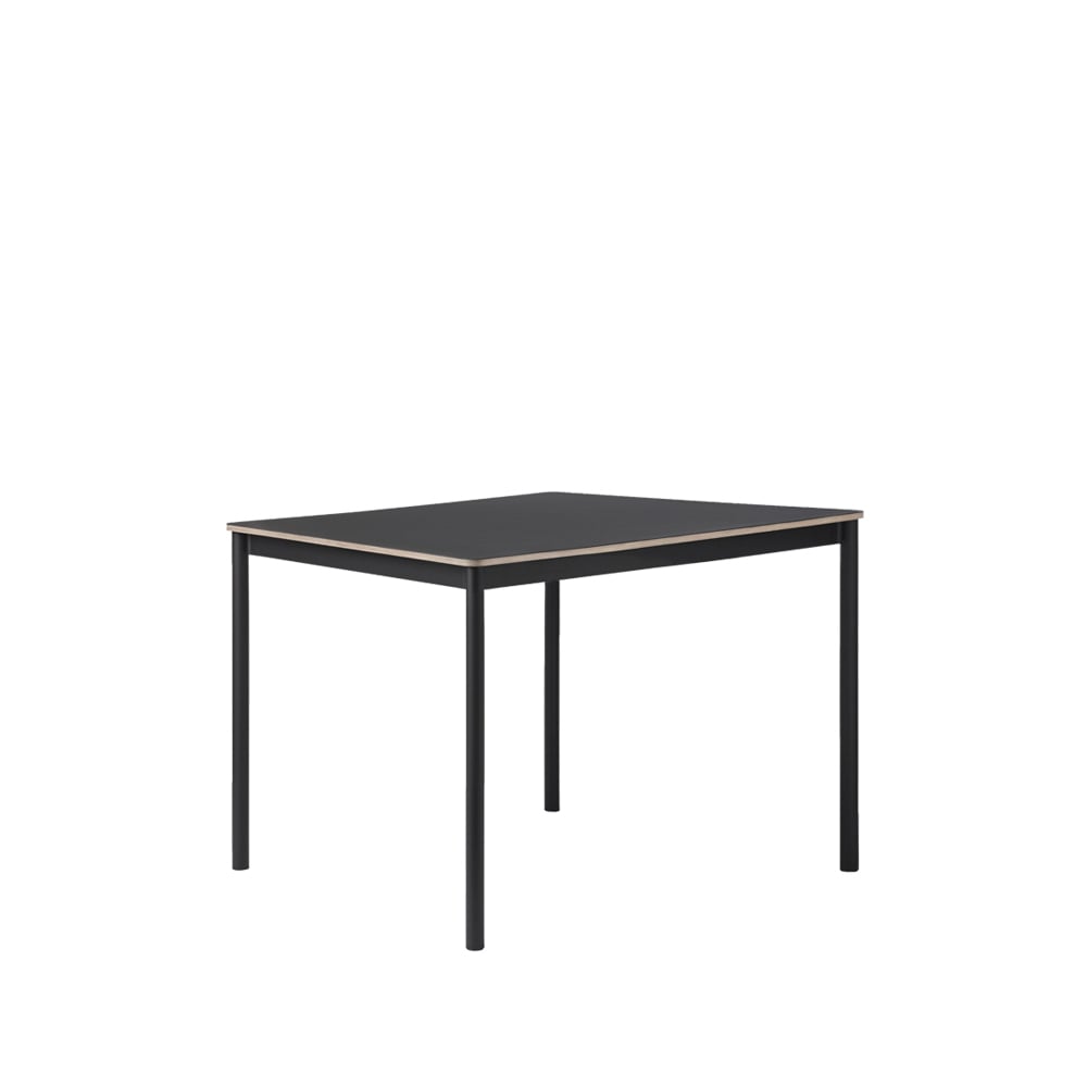 Muuto Base Esstisch Black, plywoodkant, 140 x 80cm