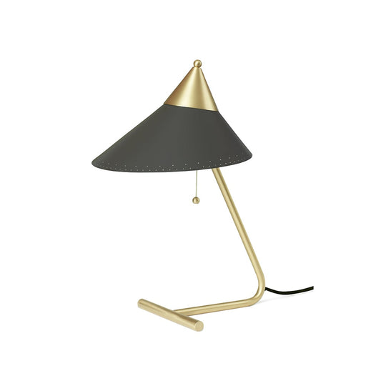 Warm Nordic Brass Top bordslampa charcoal, mässingsstativ