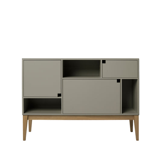 Zweed Citti 6 x 3 Schrank Mole grey-Eichenstativ matt lackiert