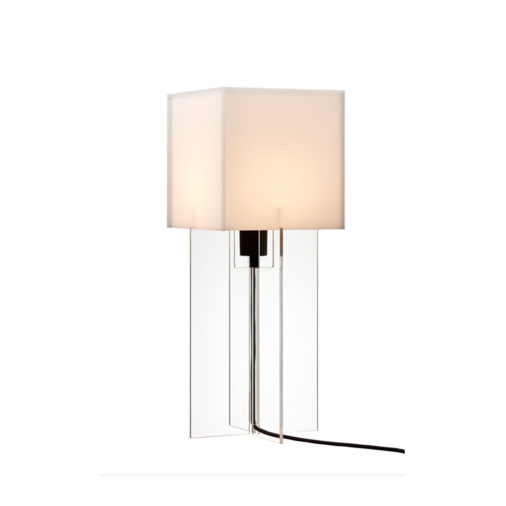 Fritz Hansen Cross-Plex T-500 bordslampa Opal-stativ i akryl