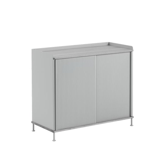 Muuto Enfold Tall Sideboard Grey-Metal