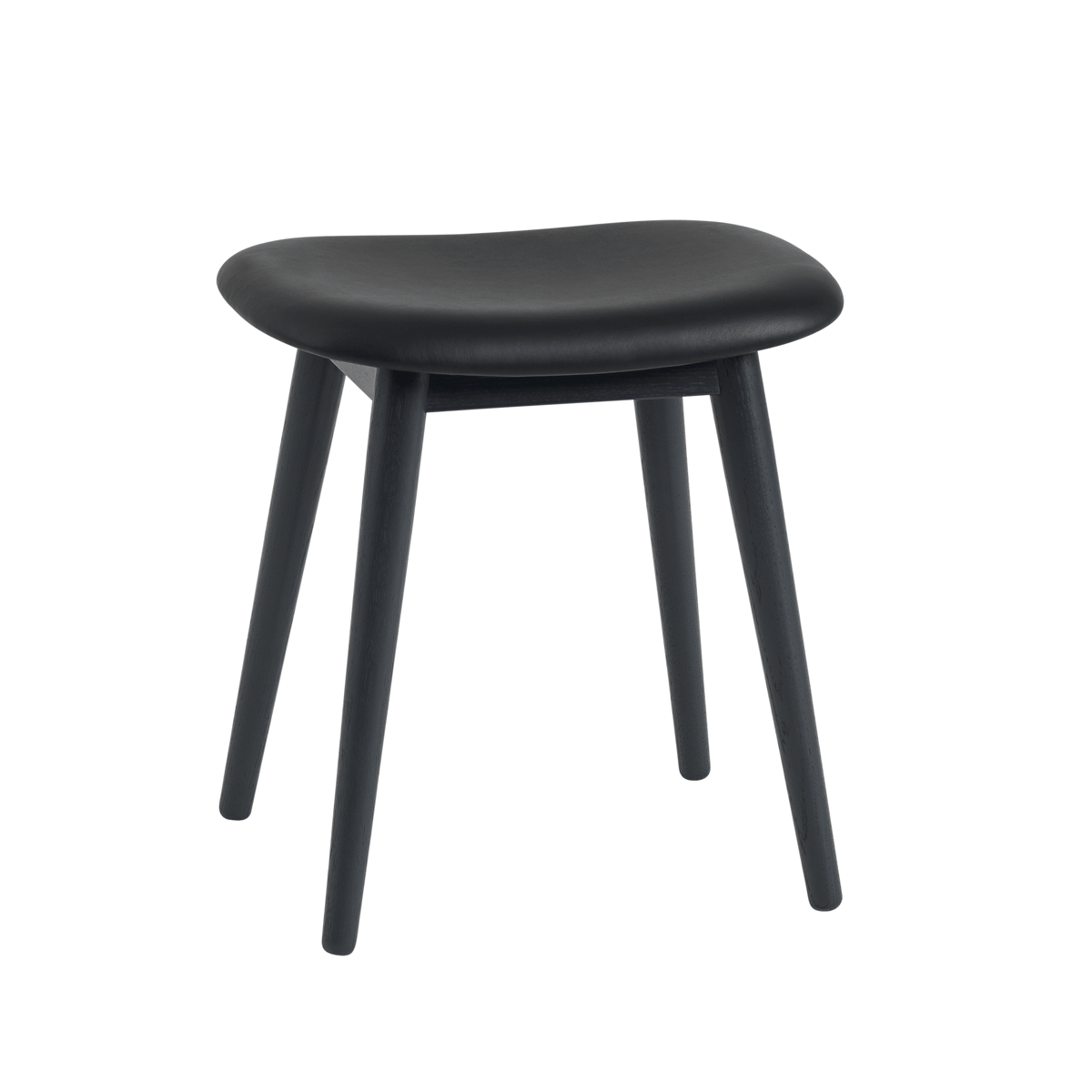 Muuto Fiber pall läder black, träben