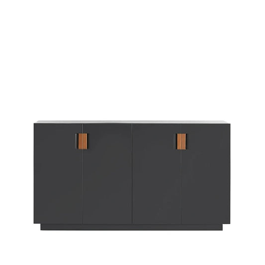 Asplund Frame 160 Medium Schrank Char grey, Falttüren, 42cm, Cognac