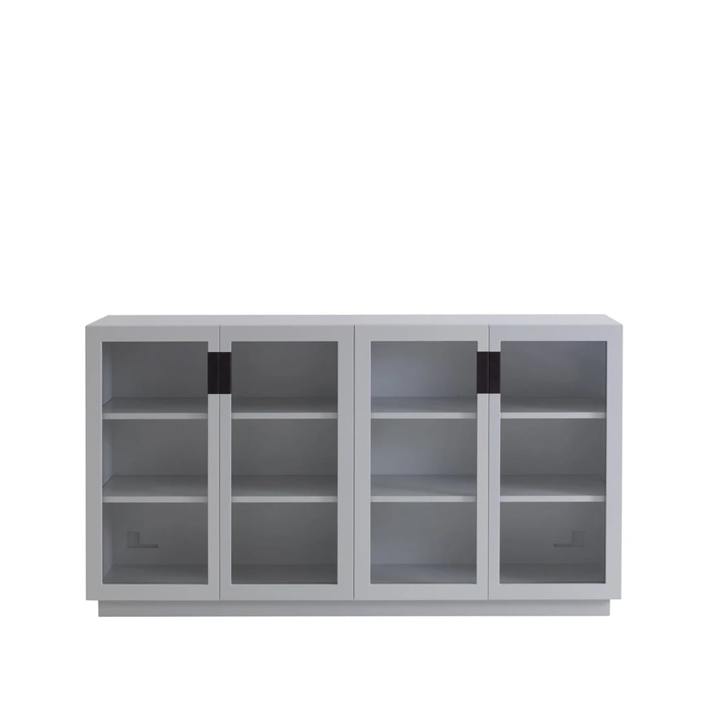 Asplund Frame 160 Medium Vitrinenschrank Light grey, Glastüren, 42 cm, schwarz