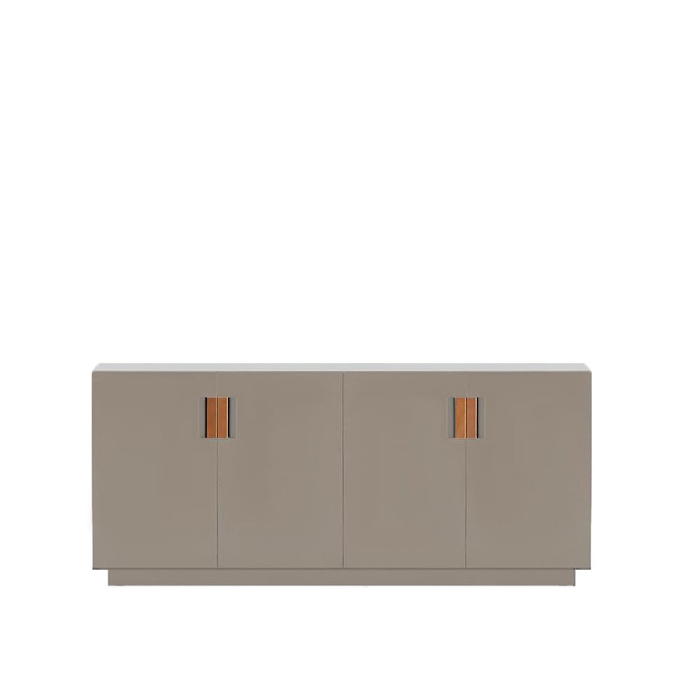 Asplund Frame 160 Low Schrank Dark sand, Falttüren, 42 cm, Cognac