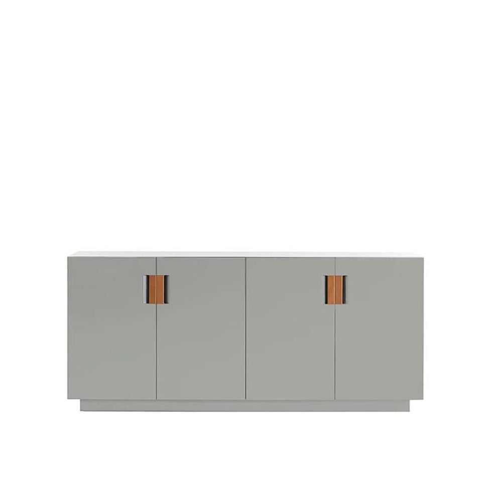 Asplund Frame 160 Low Schrank Light grey, Falttüren, 42 cm, cognac