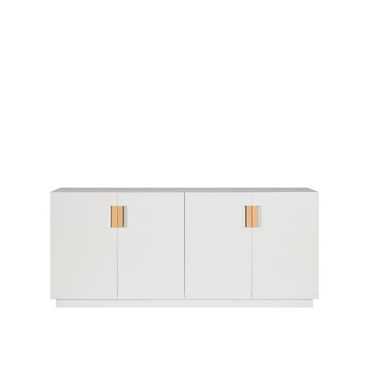 Asplund Frame 160 Low Schrank White, Falttüren, 42 cm, natur