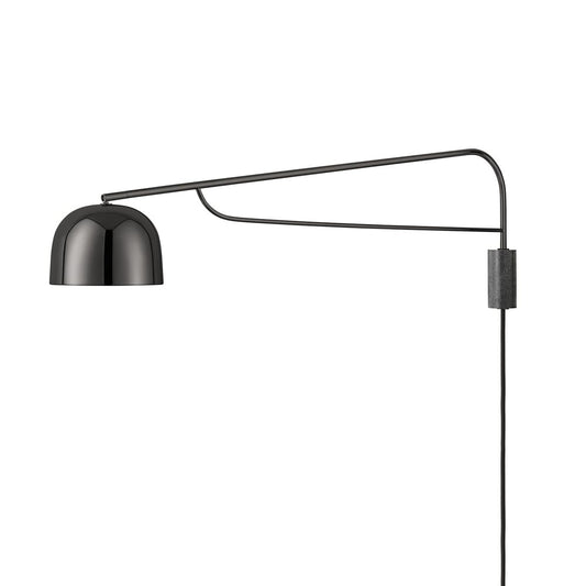 Normann Copenhagen Grant vägglampa black, stor- stål, granit