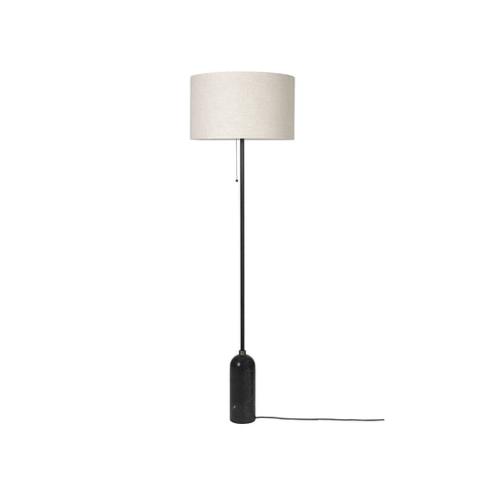 GUBI Gravity golvlampa svart marmor/canvas