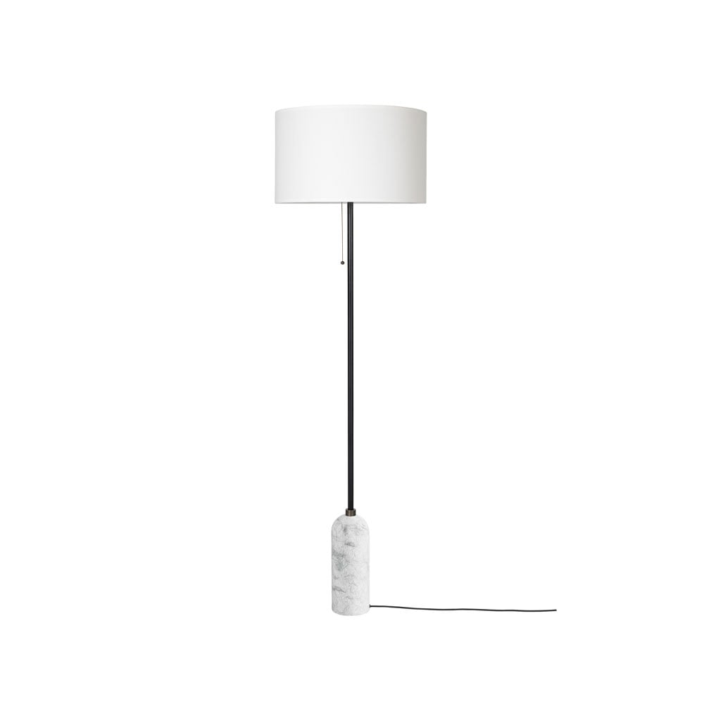 GUBI Gravity golvlampa vit marmor/vit